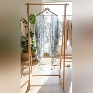 Woven Heart Tie Dye Tassel Kimono